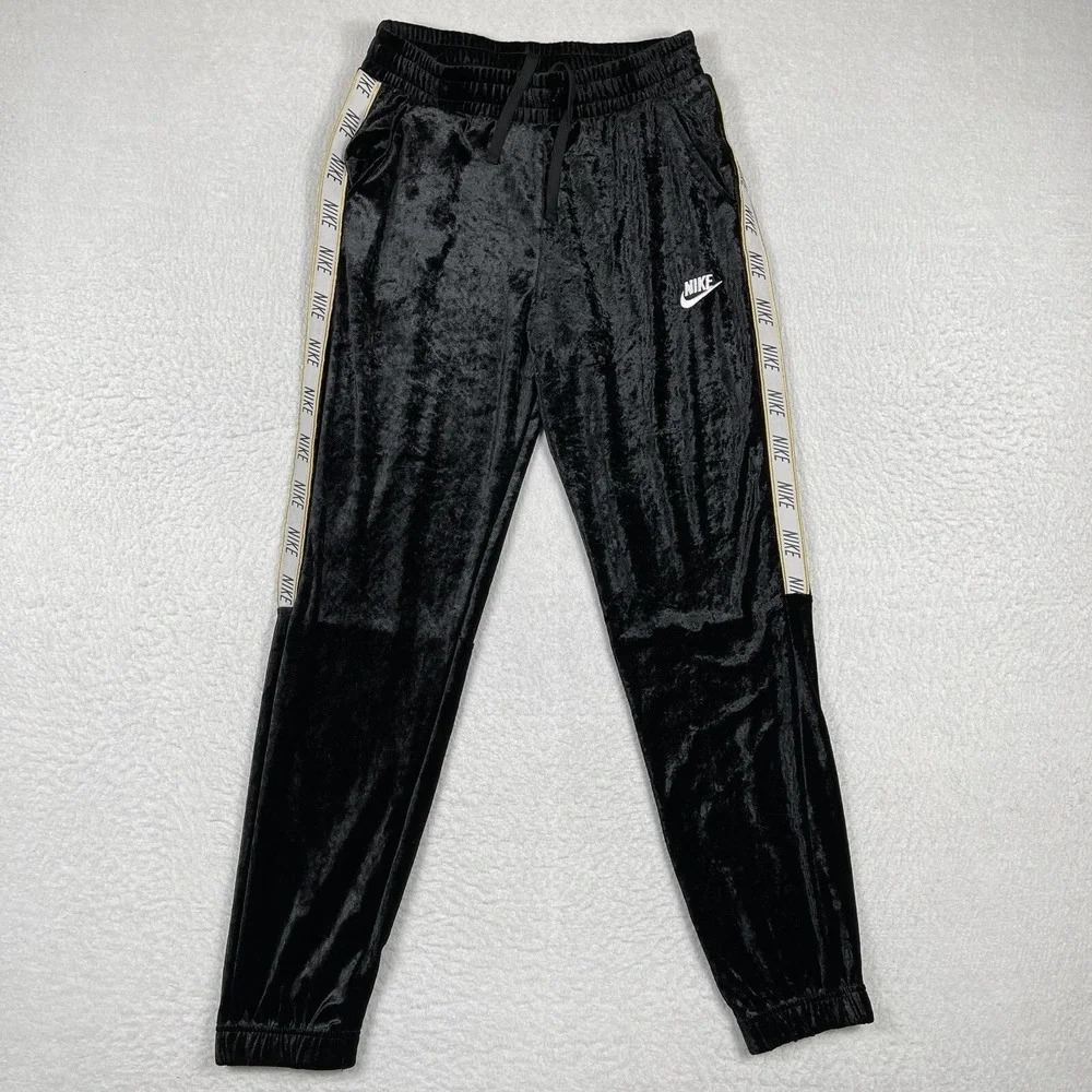 Nike‎ Pants Girls XL Black Sportswear Track Pant French Terry Youth Athleisure